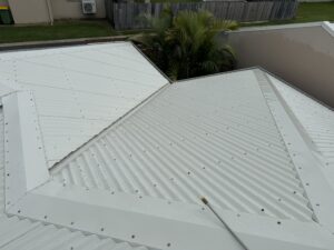 Before and after Colorbond roof cleaning