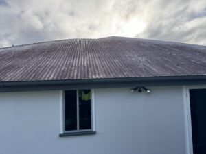 Dirty Colorbond roof before roof cleaning South Mackay