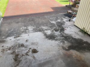 Commercial style concrete pressure cleaning completed in Mackay