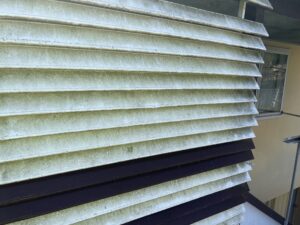 Mould and algae on exterior blinds in Bakers Creek