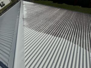 Before and after roof cleaning Beaconsfield showing tropical mould removal