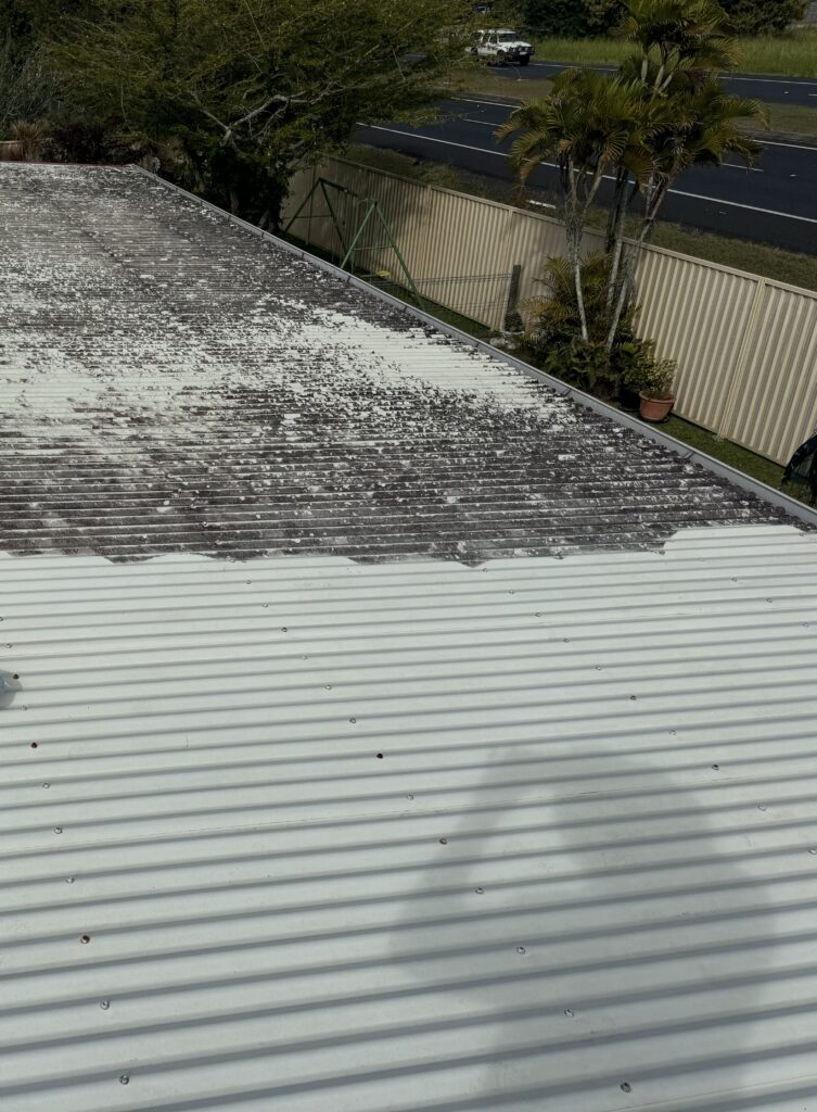 Roof cleaning Bakers Creek before and after