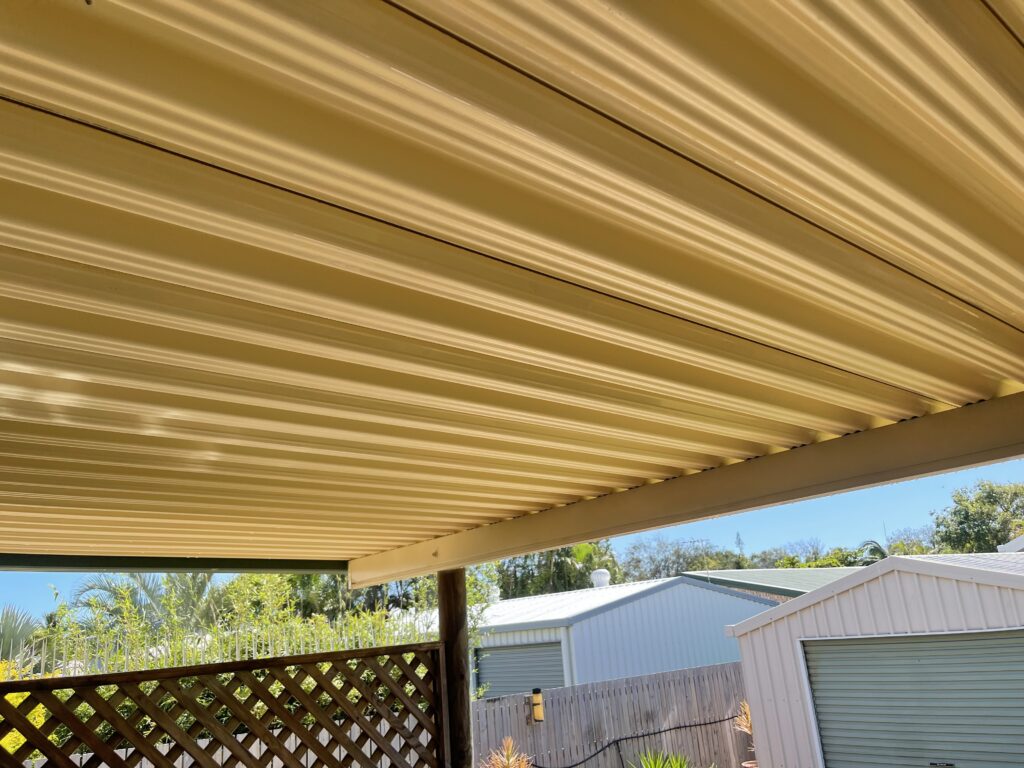 Clean patio ceiling after professional patio cleaning service in Slade Point Mackay