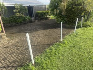 Clean brick church exterior after commercial pressure cleaning in Mackay