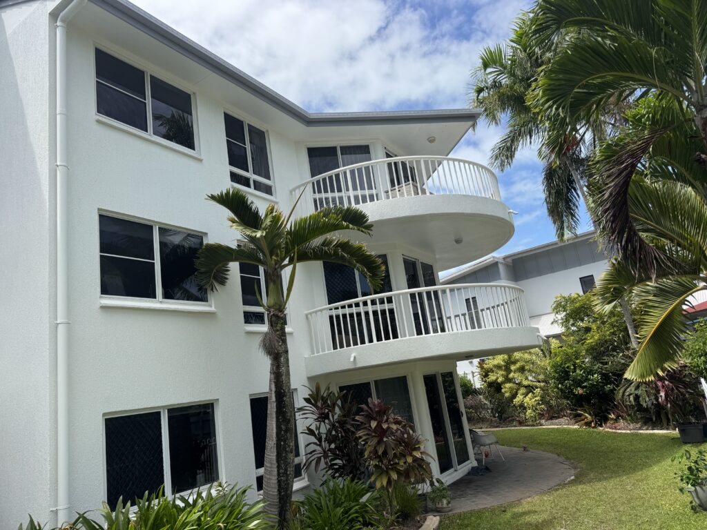 After exterior cleaning East Mackay apartment building