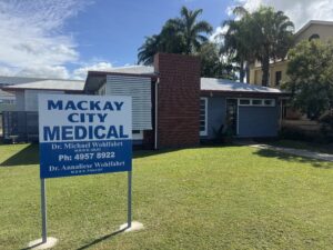 Exterior building cleaning completed at Mackay City Medical in Mackay CBD