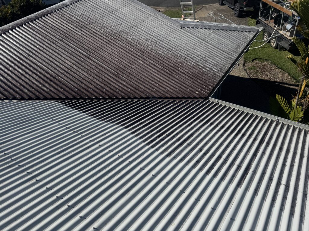 Half cleaned roof