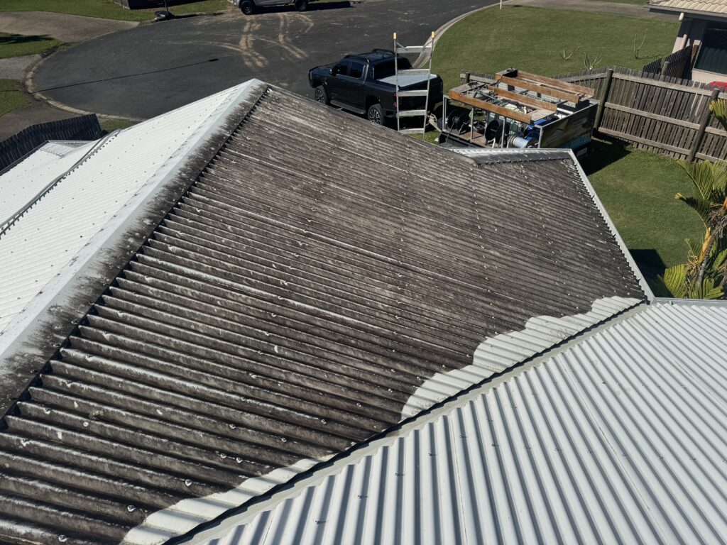 Dirty colourbond roof