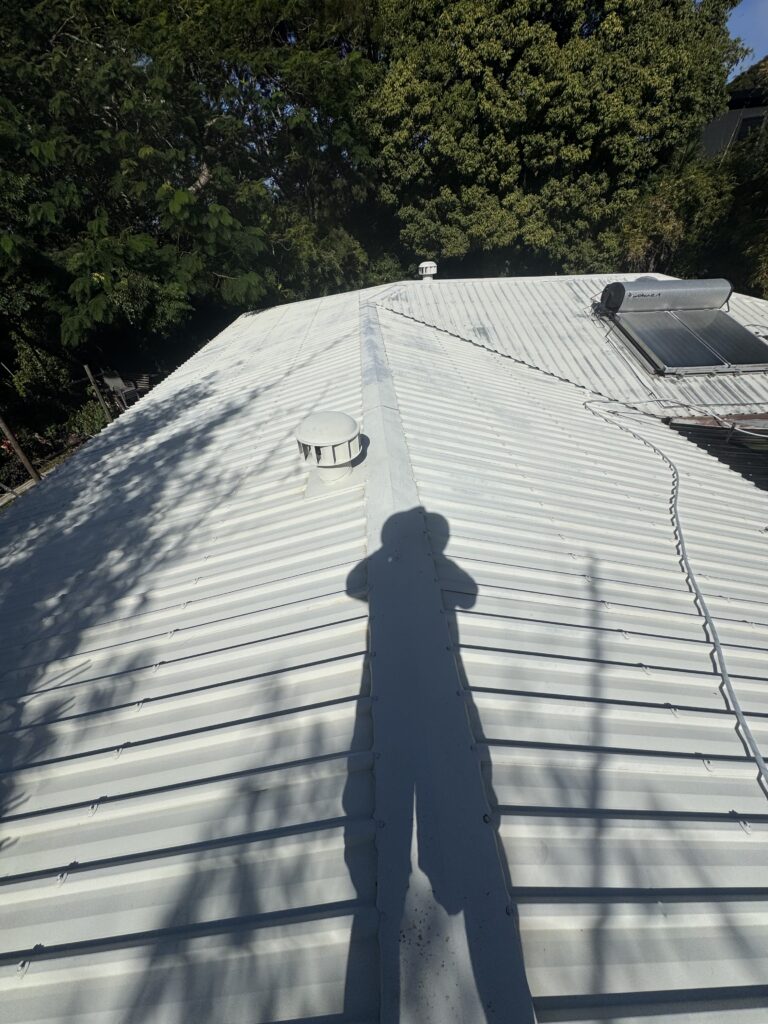 Roof Cleaning Eimeo completed on Colorbond roof