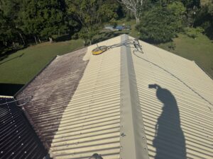 Half cleaned roof