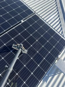 Cleaning the solar panels