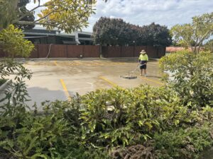 Whirlaway cleaning a carpark in Mackay