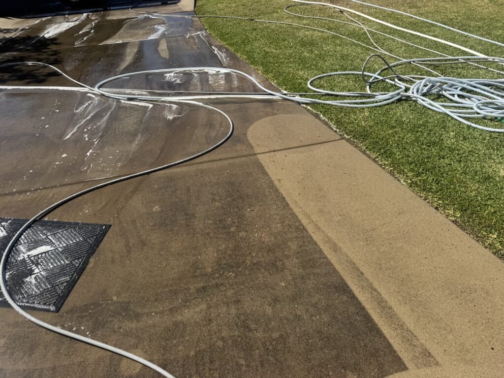 Half clean driveway in Mackay