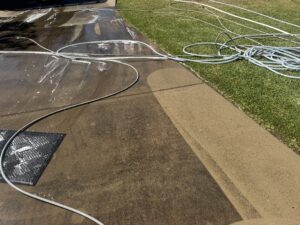 Half clean driveway in Mackay
