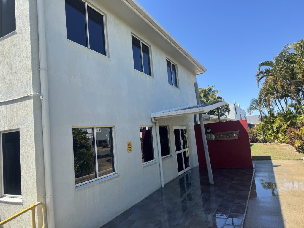 Clean building after removing the rust marks
