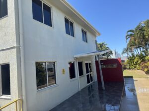 Clean building after removing the rust marks
